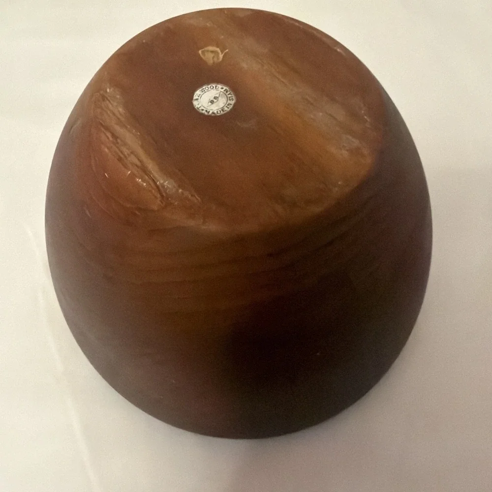 Vintage MCM  Solid‎ Teak Wood Salad Bowl  10